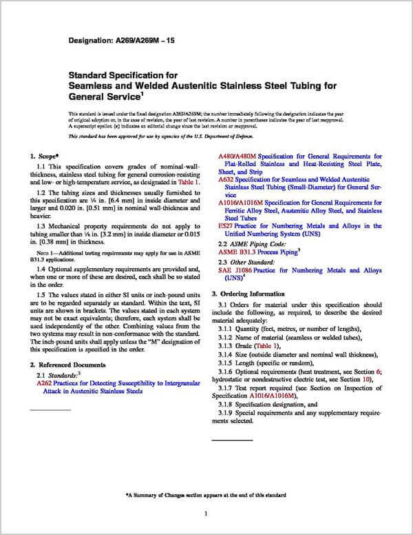 ASTM-A269 Specification PDF